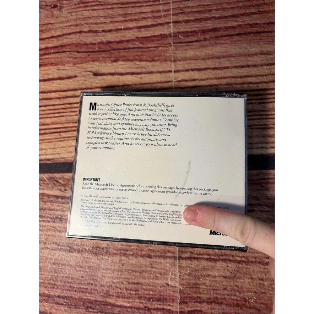 MICROSOFT OFFICE PROFESSIONAL 4.3 PC CD-ROM SOFTWARE 1994